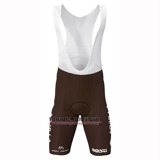 Abbigliamento Ag2r La Mondiale 2019 Manica Corta e Pantaloncino Con Bretelle Marrone Bianco Blu - Clicca l'immagine per chiudere